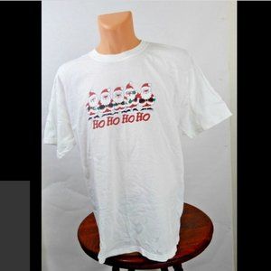 Christmas Santa HO HO HO HO 100% Cotton NWOT